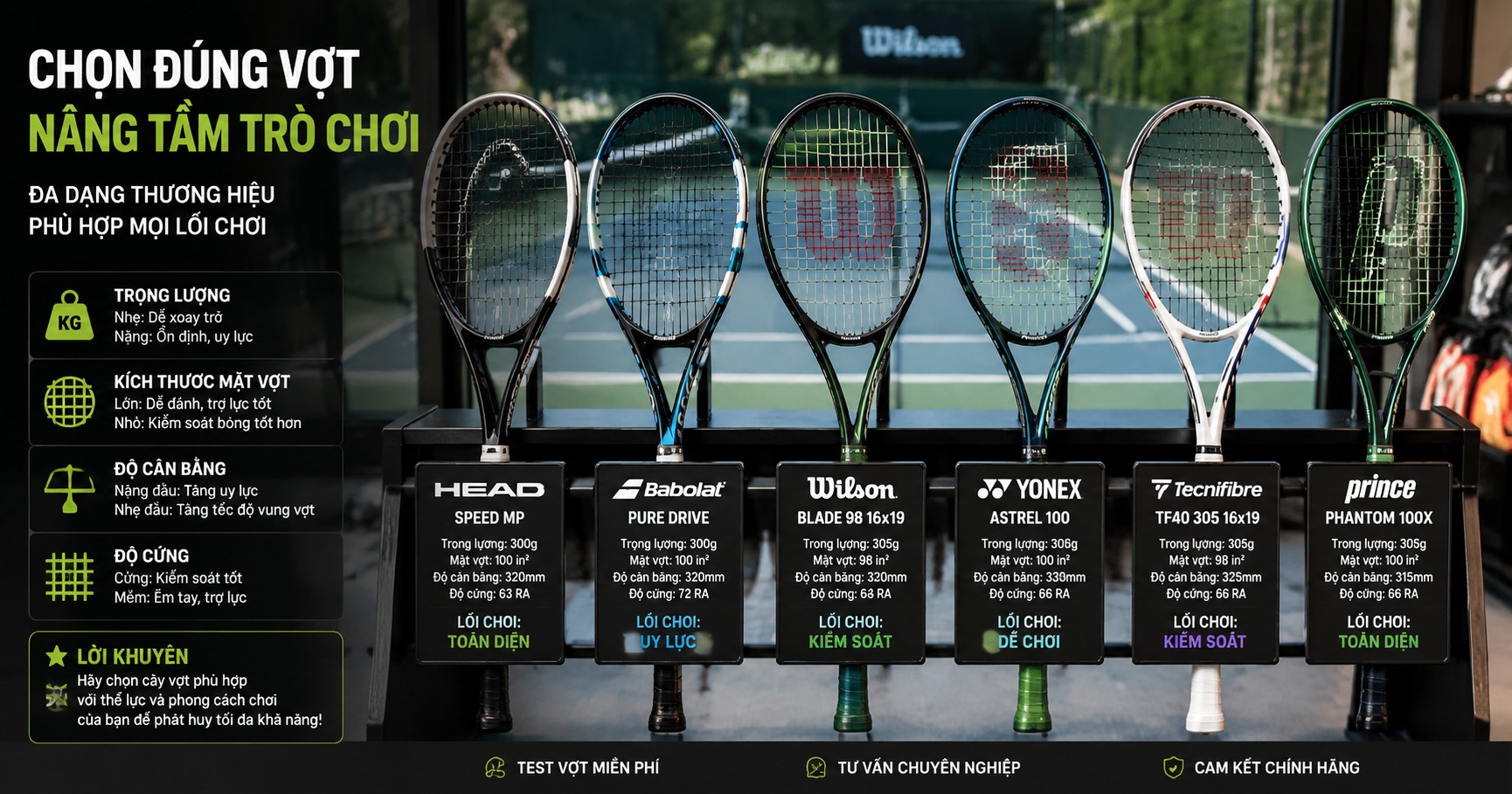 Tổng quan về vợt đánh tennis: Lựa chọn, thương hiệu và xu hướng - image 2